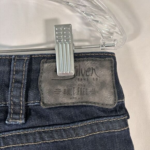 Silver Jeans Women's 31x26 Dark Wash Blue Denim Super Stretch Cotton Blend Mid R - Picture 8 of 11